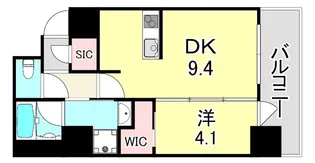 エステムコート新神戸Ⅱ駅前山手【12階】の間取り