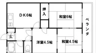 ケイアンドエスマンション白川台【2階】の間取り