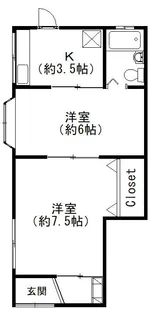 貴田ハイツ【1階】の間取り
