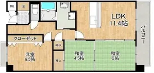 ハートランド甲南【12階】の間取り