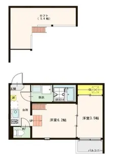 ハーモニーテラス深江南町【2階】の間取り