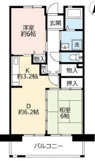 UR浜甲子園さくら街 3号棟【5階】の間取り