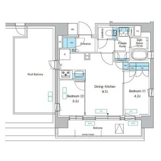 プレディアコート三軒茶屋【9階】の間取り