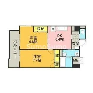 キルンズ高取【6階】の間取り