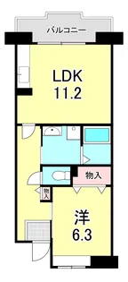 UR西宮マリナパークシティ丘のある街 7号棟【12階】の間取り