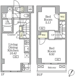 アジールコート三宿テラスの間取り