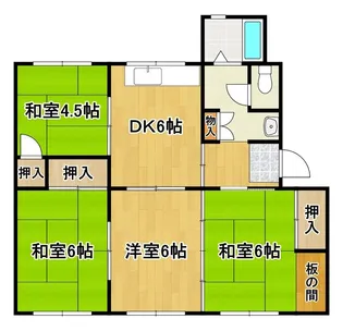 白川台住宅10号棟【1階】の間取り