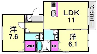 ルクールⅣ【1階】の間取り