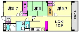 ボンスタート【4階】の間取り