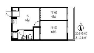 自由が丘ロイヤルハイツ【3階】の間取り