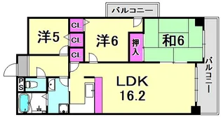 ボンシックコロニーⅠ番館【5階】の間取り