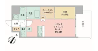 プレリスNEO神戸湊川公園ヴェルト【8階】の間取り