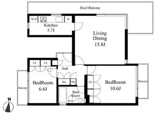 パシフィックハウス池尻【3階】の間取り