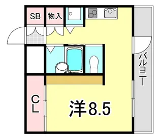 西北チェリーマンション【3階】の間取り