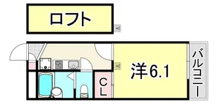レオパレス西本町【3階】の間取り