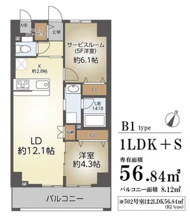 ブルーミンメドー本山【2階】の間取り