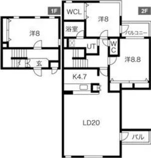 ソレイユ東園田の間取り