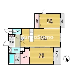 U RESIDENCE東比恵【5階】の間取り