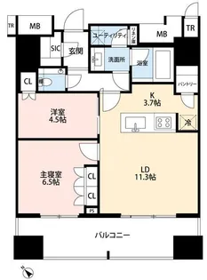 プラウドタワー渋谷【5階】の間取り