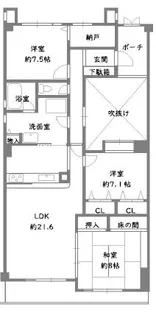 ガーデンヒル苦楽園【2階】の間取り