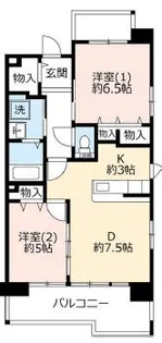 UR浜甲子園さくら街 10号棟【5階】の間取り