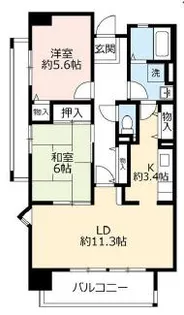 UR西宮マリナパークシティ丘のある街 5号棟【3階】の間取り