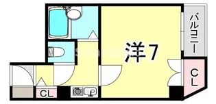 ブロスコート住吉【4階】の間取り