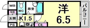 エスリード三宮フラワーロード【7階】の間取り