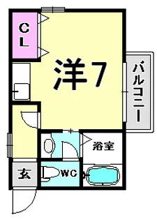 キャンファー門戸【2階】の間取り