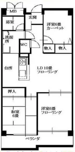 ハイツ雲雀丘【5階】の間取り