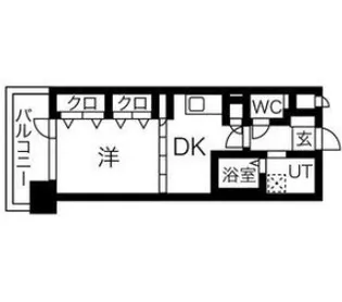 プレジール三ノ宮Ⅲ【6階】の間取り
