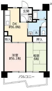 UR武庫川 6号棟【3階】の間取り