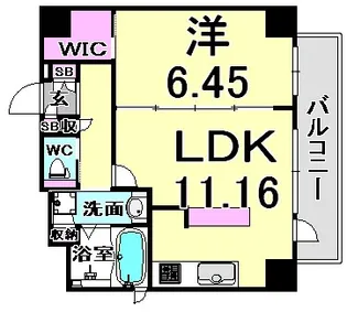 パラッツォロッサ【10階】の間取り