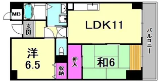 パークサイド酒庄【2階】の間取り