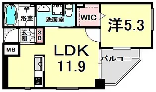 ワコーレ神戸元町アクシア【7階】の間取り