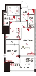 レジデンシャルヒルズリバープレイス【6階】の間取り