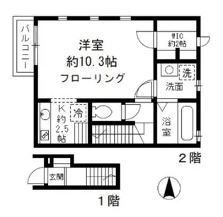 ローレンス恵比寿【2階】の間取り