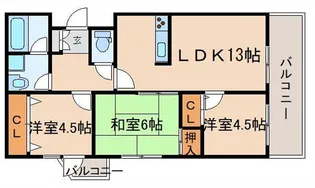 カルム湊川【2階】の間取り