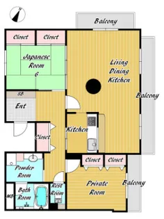 ロイヤル苦楽園【3階】の間取り