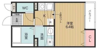 フローラ岡本【2階】の間取り