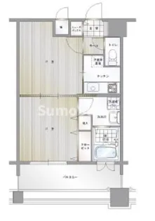 エンクレスト中呉服【11階】の間取り