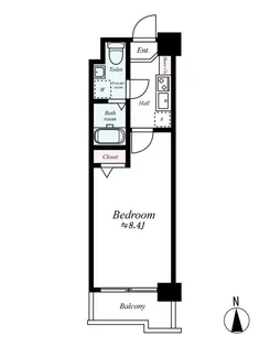 エンクレスト警固【9階】の間取り