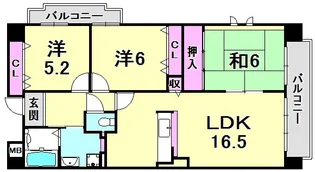 グランディオーズ【3階】の間取り