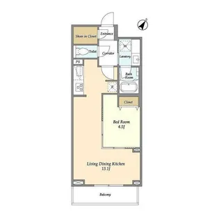 モナークマンション代々木Ⅰ【1階】の間取り