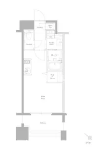 エンクレスト博多RIVERSIDE【7階】の間取り