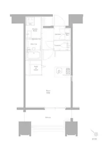 エンクレスト博多RIVERSIDE【11階】の間取り