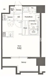 エンクレスト博多 THE TIME【11階】の間取り