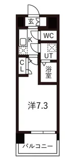 レジュールアッシュ神戸湊川公園【6階】の間取り