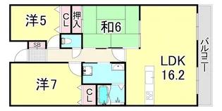 フォレステージュ夙川【2階】の間取り