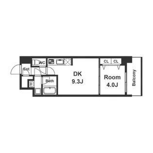 スプランディッド淀屋橋DUE【7階】の間取り